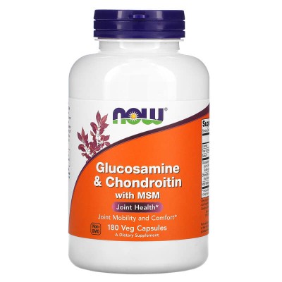 Glucosamine & Chondroitin with MSM 180 капсули | Now Foods Glucosamine & Chondroitin with MSM 180 капсули | Now Foods