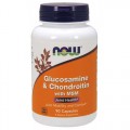 Glucosamine & Chondroitin with MSM 90 капсули | Now Foods