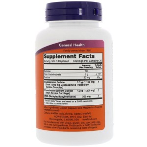 Glucosamine & Chondroitin with MSM 90 капсули | Now Foods