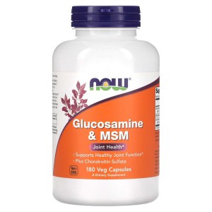 Glucosamine & MSM 180 веге капсули | Now Foods