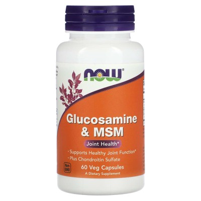 Glucosamine & MSM 60 веге капсули | Now Foods