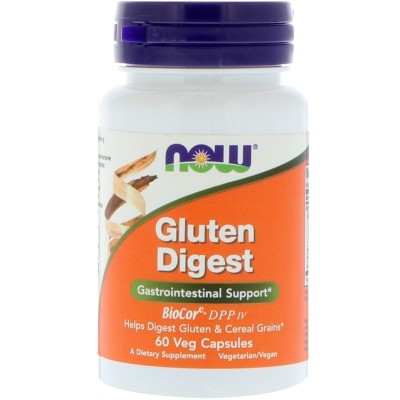 Gluten Digest 60 Veg Capsules | Now Foods Подобрява процеса на преработването на храната За по-добро разграждане на мазнините и белтъците, което дава енергия на организма Нормализира обмена на веществата в ор Gluten Digest 60 Veg Capsules | Now Foods Подо