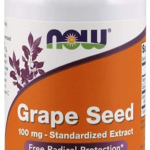 Grape Seed Antioxidant 100 мг 100 вегетариански капсули | Now Foods Grape Seed Antioxidant 100 мг 100 вегетариански капсули | Now Foods
