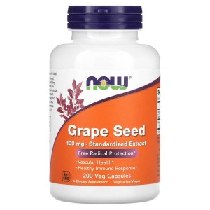 Grape Seed Antioxidant 100 мг 200 вегетариански капсули | Now Foods Grape Seed Antioxidant 100 мг 200 вегетариански капсули | Now Foods
