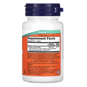 GTF Chromium 200 мкг 100 таблетки | Now Foods