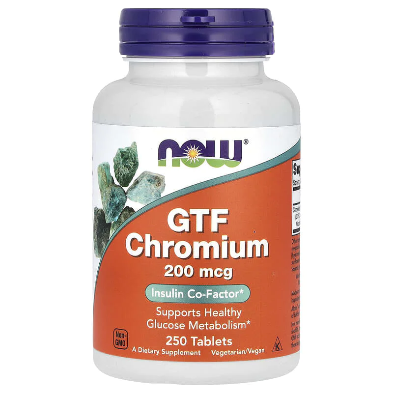 GTF Chromium 200 мкг 250 таблетки | Now Foods