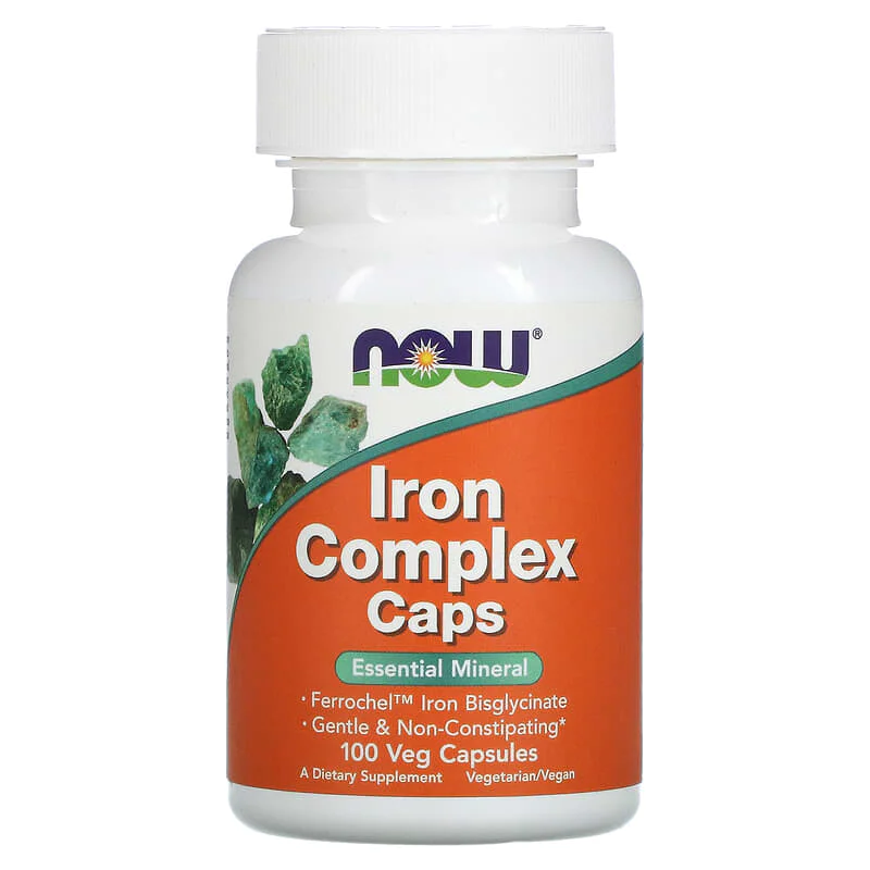 Iron Complex 100 веге капсули | Now Foods Iron Complex 100 веге капсули | Now Foods