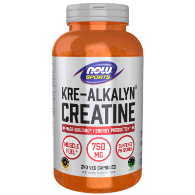 Кре-Алкалин 750 мг 140 капсули | Now Foods Kre-Alkalyn ® е патентована формула на буфериран креатин, който достига до мускулните клетки в максималната си сила и чистота, като pH във воден разтвор е между 12 и Кре-Алкалин 750 мг 140 капсули | Now Foods Kre