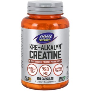 Кре-Алкалин Креатин 750 мг 120 капсули | Now Foods