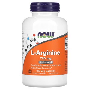 L-Arginine 700 мг 180 веге капсули | Now Foods