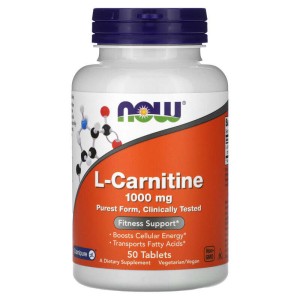 L-Carnitine 1000 мг 50 таблетки | Now Foods