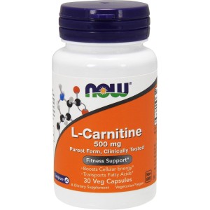 L-Carnitine 500 мг 30 веге капсули | Now Foods