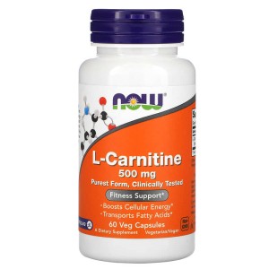 L-Carnitine 500 мг 60 веге капсули | Now Foods