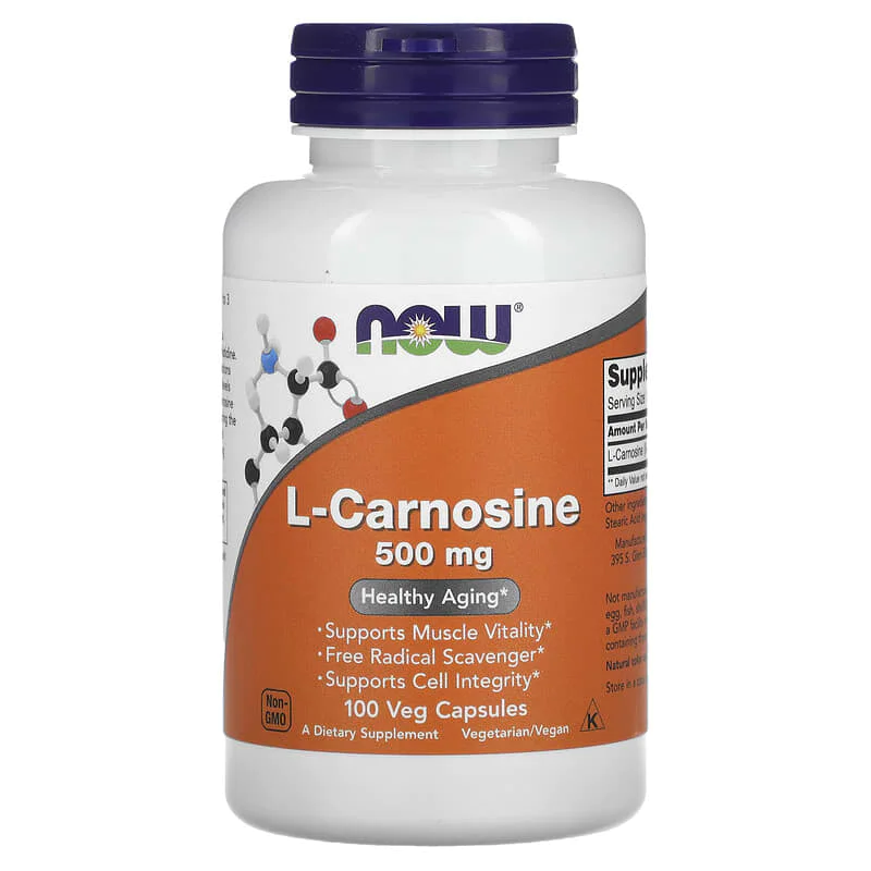 L-Carnosine (Карнозин) 500 мг 100 веге капсули | Now Foods L-Carnosine (Карнозин) 500 мг 100 веге капсули | Now Foods