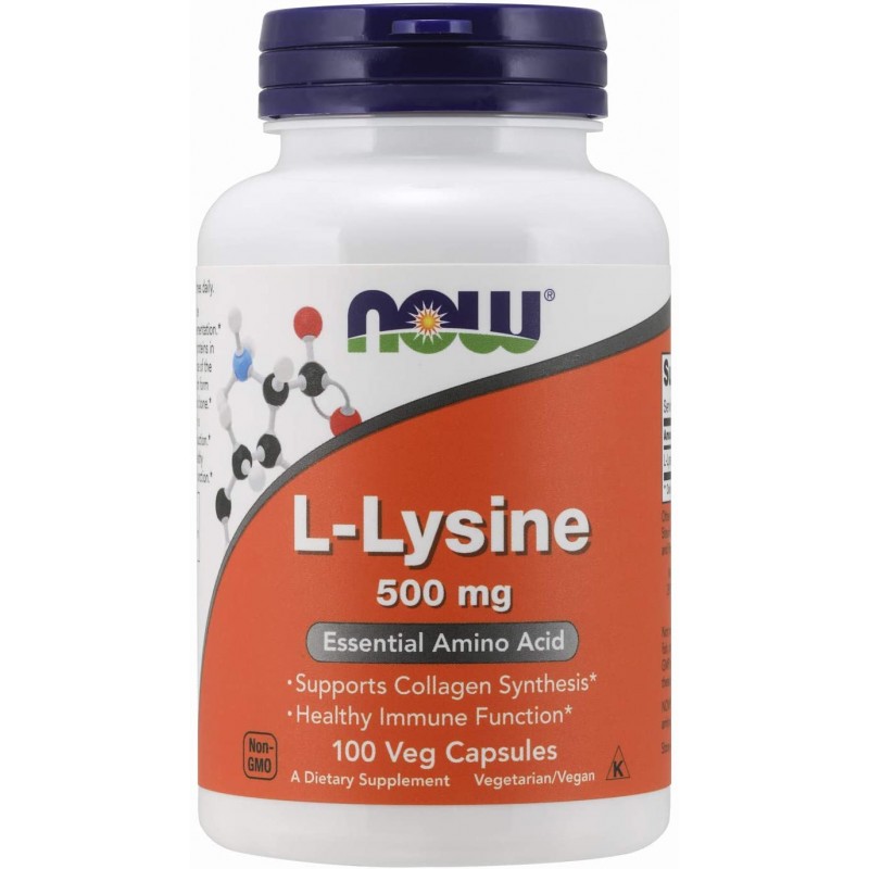 L-Lysine Лизин 500 мг 100 веге капсули | Now Foods