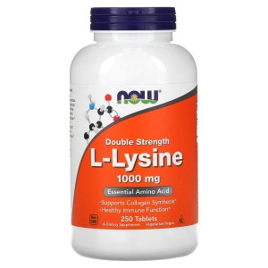 Double Strength L-Lysine 1000 мг 250 таблетки | Now Foods