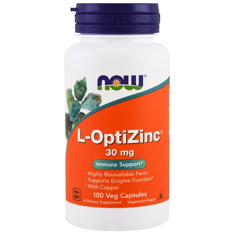 L-OptiZinc (Цинк) 30 мг  100 веге капсули | Now Foods