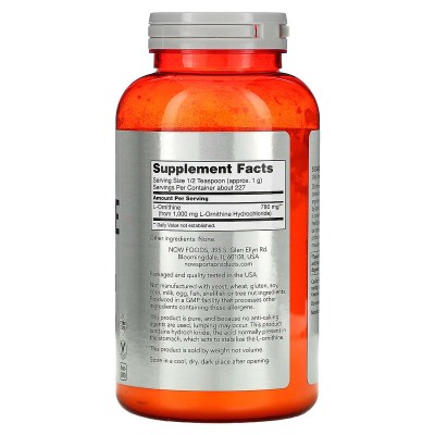 L-Ornithine Powder 227 гр | Now Foods L-Ornithine Powder 227 гр | Now Foods