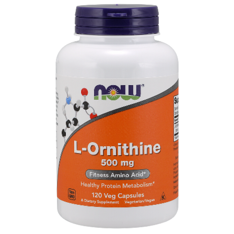 L-Ornithine 500 мг 120 веге капсули | Now Foods
