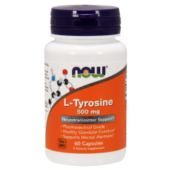 L-Tyrosine Тирозин 500 мг 60 капсули | Now Foods
