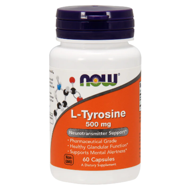 L-Tyrosine Тирозин 500 мг 60 капсули | Now Foods