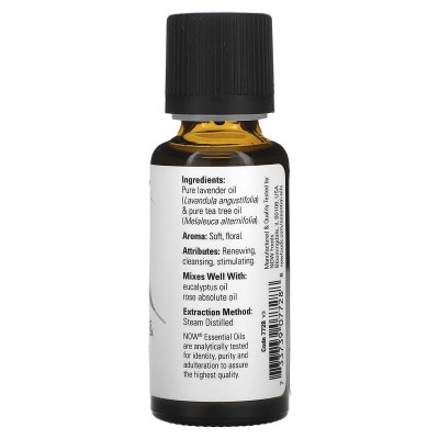 Lavender & Tea Tree Oil Blend 30 мл | Now Foods Lavender & Tea Tree Oil Blend 30 мл | Now Foods