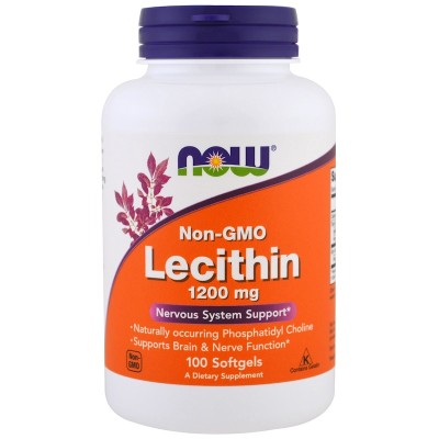 ЛЕЦИТИН 1200 мг 100/200 гел капсули (Lecitin) | Now Foods Оказва благотворен ефект върху кожата и косата Участва в структурата на всяка клетка в човешкото тяло Регулира холестерола БЕЗ ГМО ЛЕЦИТИН 1200 мг 100/200 гел капсули (Lecitin) | Now Foods Оказва б