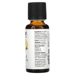 Lemon & Eucalyptus Oil Blend 30 мл | Now Foods Lemon & Eucalyptus Oil Blend 30 мл | Now Foods