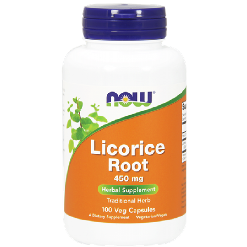 Licorice Root 450 мг 100 вегетариански капсули | Now Foods Мощен антиоксидант Против стомашни разстройства Спомага обмяната на веществата Стимулира имунната защита Влияе благоприятно при ревматизъм Licorice Root 450 мг 100 вегетариански капсули | Now Food