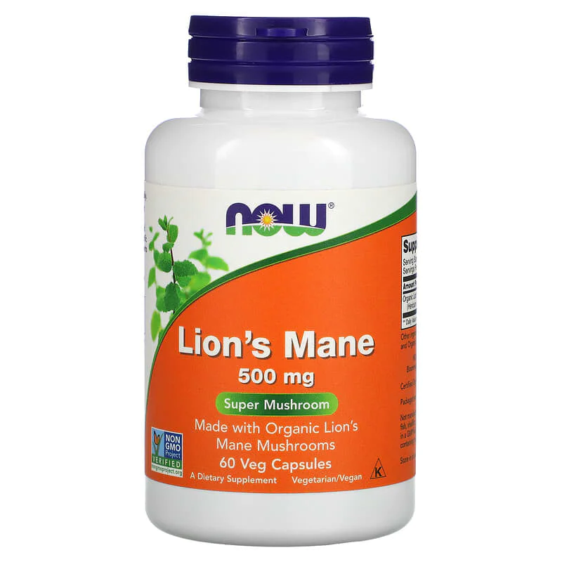 Lion's Mane 500 мг 60 веге капсули | Now Foods Lion's Mane 500 мг 60 веге капсули | Now Foods