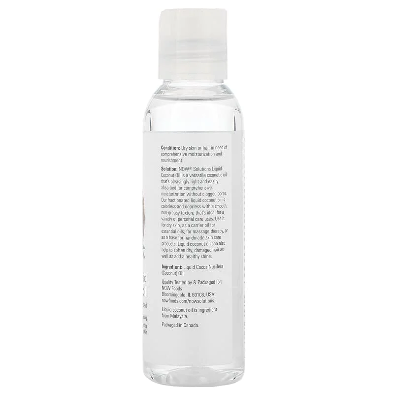 Liquid Coconut Oil 118 мл | Now Foods Liquid Coconut Oil 118 мл | Now Foods