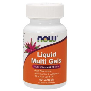 Течни Мултивитамини Liquid Multi Gels 60 дражета | Now Foods