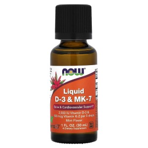 Liquid Vitamin D-3 + MK-7 30 мл | Now Foods