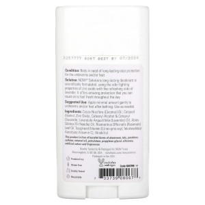 Long-Lasting Deodorant Stick Lavender 62 гр | Now Foods