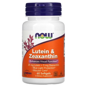 Lutein & Zeaxanthin 60 гел-капсули | Now Foods