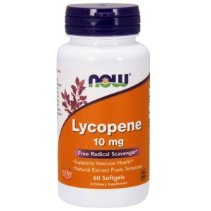 Lycopene 10 мг 60 дражета | Now Foods Lycopene 10 мг 60 дражета | Now Foods
