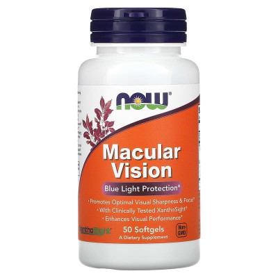 Macular Vision 50 гел-капсули | Now Foods