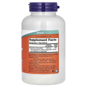 Magnesium Caps 400 мг 180 веге капсули | Now Foods