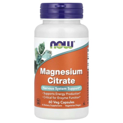 Magnesium Citrate 60 веге капсули | Now Foods