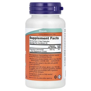 Magnesium Citrate 60 веге капсули | Now Foods Magnesium Citrate 60 веге капсули | Now Foods