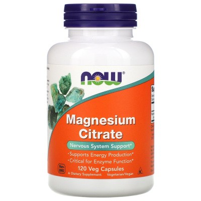 Magnesium Citrate 120 Веге Капсули | Now Foods Намалява спазмите и мускулните болки Подпомага състоянието на сърцето Регулира налягането на кръвта Премахва болките в периода на менструацията Има ус Magnesium Citrate 120 Веге Капсули | Now Foods Намалява с