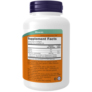 Magnesium Citrate 90 гел-капсули | Now Foods
