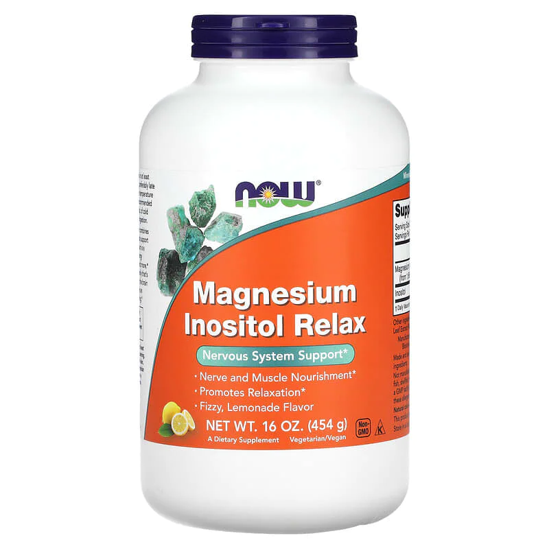 Magnesium Inositol Relax Powder 454 гр | Now Foods Magnesium Inositol Relax Powder 454 гр | Now Foods
