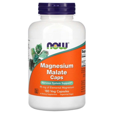 Magnesium Malate 1000 мг 180 веге капсули | Now Foods Magnesium Malate 1000 мг 180 веге капсули | Now Foods