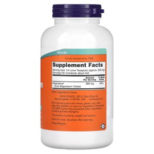 Magnesium Oxide Pure Powder 227 гр | Now Foods