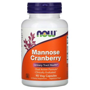 Mannose Cranberry 90 веге капсули | Now Foods