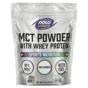 MCT Powder with Whey Protein 454 гр | Now Foods