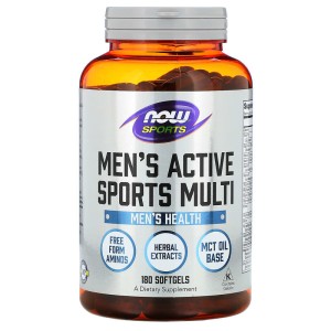 Men's Active Sports Multi 180 гел-капсули | Now Foods
