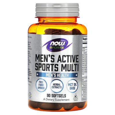 Men's Active Sports Multi 90 гел-капсули | Now Foods Men's Active Sports Multi 90 гел-капсули | Now Foods