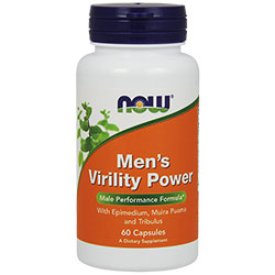 Mens Virility Power - Добавка за Потентност 60/120 капсули | Now Foods  За повече енергия и издръжливост Повишава либидото Подобрена формула с уникални билкови екстракти Стимулира мъжката полова Mens Virility Power - Добавка за Потентност 60/120 капсули |